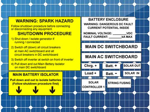 as4777 solar label off grid kit