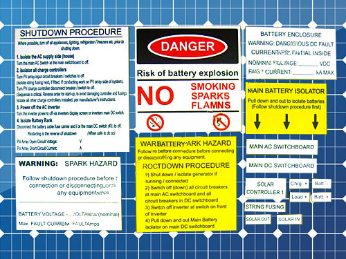 as4777 solar label off grid label kits