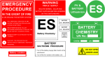 battery storage label signage
