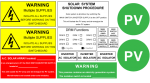 Micro inverter solar label kit