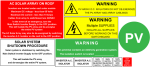 Micro inverter solar label kits