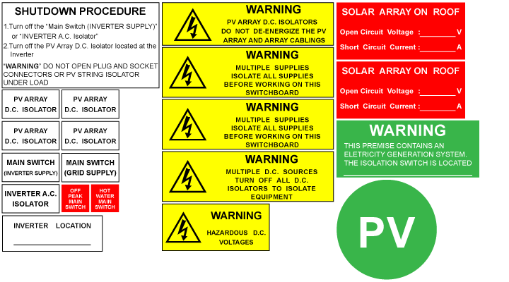 WA-SOLAR-DC-LABEL-KITS