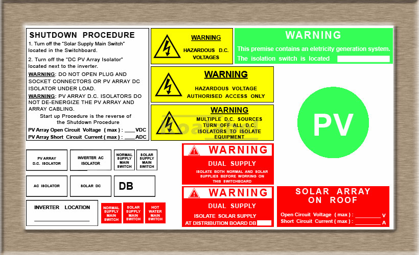 Solar PV Label Kits (9)