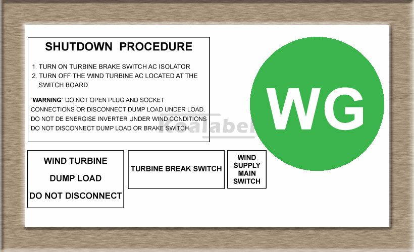 Solar PV Warning Labels-wind power warning tag